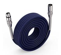Cable XLR de 200 pies, Ciwoda de nailon resistente trenzado XLR macho a hembra, cable de micrófono de 3 pines equilibrado XLR compatible con altavoces, micrófonos, iluminación de escenario y más