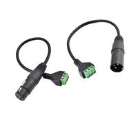 Cable XLR de 3 pines a doble canal sin terminales de soldadura para una instalación sencilla, adaptador de terminal verde