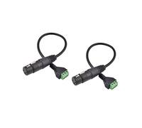 Cable XLR de 3 pines a doble canal sin terminales de soldadura para una instalación sencilla, adaptador de terminal verde