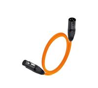 Cable XLR de Color, 3 pines, macho a hembra, línea señal Audio, cobre Dual for micrófono, mezclador, amplificador, luz escenario, personalización(KB1014-B-Orange,2m)
