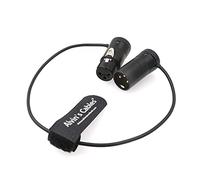 Cable XLR de perfil bajo de 3 pines macho a hembra, conector original, cable de audio equilibrado para micrófono Sommer SOD-14 Alvin's Cables negro, 30 cm