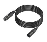 Cable XLR, DMX Cable de conexión de señal, 3 m / 10 pies Cables de luz de escenario Cables con cañón Enchufes macho y hembra de 3 pines para todas las luces LED de cabeza móvil Par