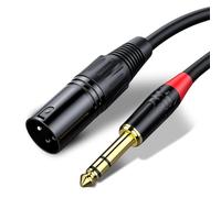 Cable XLR Macho a Jack 6,5 mm TRS Balanceado Trenza de Nailon y Conectores Chapados en oro Cable Micrófono Profesional para Estudio y Directo Compatible con Amplificador y Equipo de Sonido 1 M