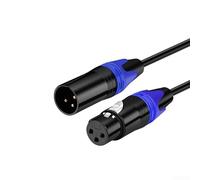 Cable XLR premium de 20 m macho a hembra para grabación de estudio, audio equilibrado con cobre OFC (azul 2 m)