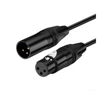 Cable XLR premium de 20 m macho a hembra para grabación de estudio, audio equilibrado con cobre OFC (negro) 10 m