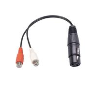 Cable XLR una RCA Dual Cable Divisor XLR una RCA y 3 Pines XLR Hembra una 2RCA Hembra Amplificador Conector de Mezcla Cable AV, 0.2M