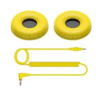 Pioneer DJ HC-CP08-Y Cable en espiral y almohadillas para el HDJ-CUE1 (Amarillo)