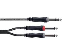 Cable Y con correa jack estéreo macho / 2 conectores mono macho, 5 m