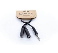 Cable correa Y jack mono macho / 2 jacks mono hembra 30 cm