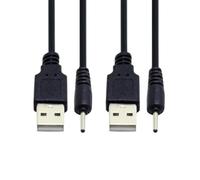 Cablecc 2 unids/lote 150 cm 24AWG USB 2.0 macho tipo A a 5V DC 2.0x0.7mm DC Cable de alimentación de enchufe redondo