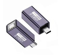 Cablecc 2 unids/lote USB 2.0 B tipo hembra a mini USB y micro adaptador de extensión macho para disco de teléfono de impresora