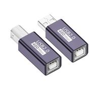 cablecc 2 unids/lote USB 2.0 B tipo hembra a tipo A y tipo B adaptador de extensión macho para disco de escáner de impresora