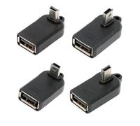 cablecc 4 adaptadores OTG USB a micro USB OTG, micro USB macho a USB 2.0 hembra, adaptador en ángulo de 90 grados para teclado/ratón/controlador de juegos/divisor/unidad flash