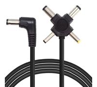 Cablecc 4 en 1 enchufe de alimentación CC de 5 V, 5,5 x 2,5 mm, 5,5 x 2,1 mm, 4,0 x 1,7 mm, 3,5 x 1,3 mm a CC 5,5 mm, cable de carga de conector de barril de 150 cm