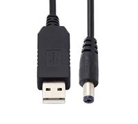 cablecc 5V USB 2.0 Tipo-A a 5.5x2.1mm 5.5x2.5mm DC 12V Voltaje Riser Boost Power Plug Barril Conector Cable 100cm