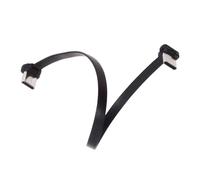 cablecc 65 W Ultra Slim Flat Power Data USB-C Tipo C a USB-C Cable, conector en ángulo, carga rápida para portátil, tableta, teléfono móvil, 20 cm