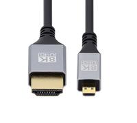 CABLECC 8K 4K Micro HDMI 2.1 Ultra mince HDTV Hyper Super Flexible Cord Type-A To-D Cable pour la cámara HDTV 200 cm