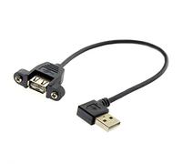 cablecc 90 D A La Izquierda En ÁNgulo USB 2.0 un conector macho a hembra cable de extensión con montaje en panel Orificio