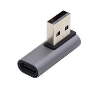 cablecc Adaptador de carga de datos USB-C tipo C hembra de 90 grados en ángulo recto a un macho USB 3.0 para laptop de escritorio
