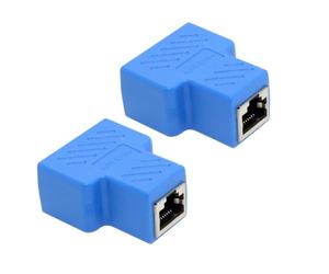 Cablecc - Adaptador de conmutador Ethernet (2 unidades, UTP, cat. 6, RJ45, 8P8C, a doble RJ45)