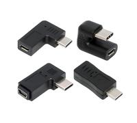 cablecc Adaptador de datos de alimentación USB-C USB 2.0 tipo C de 480 Mbps macho a micro y mini USB hembra, 4 unidades