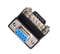 cablecc Adaptador de extensión DB9P en ángulo de 90 grados a D-Sub-RS232-9 pines