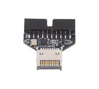 cablecc Adaptador de extensión de encabezado de panel frontal USB 3.1 tipo E de 10 Gbps conector IDC de 20 pines y conector CH334P para placa base de escritorio