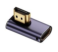 cablecc Adaptador de extensión HDMI macho a HDMI 2.1 hembra, perfil bajo, vertical, en ángulo de 90 grados, UHD 8K 60 Hz HDTV