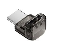 cablecc Adaptador de extensión UHD 8K 60Hz en ángulo de 90 grados HDMI 2.1 hembra a HDMI macho, extensor transparente con Smart LED HDTV