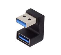Cablecc Adaptador de vídeo USB 3.0 macho opuesto en forma de U de 10 Gbps en ángulo a hembra