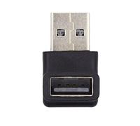 Cablecc Adaptador USB 3.0 A macho a hembra de extensión de datos de alimentación de vídeo de 10 Gbps, tipo ángulo hacia abajo