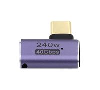 cablecc Adaptador USB 4 tipo C macho a hembra de 240 W de potencia de 40 Gbps de datos 8K de video en ángulo izquierdo y derecho para NS Phone Laptop