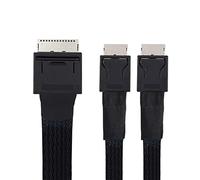 cablecc Cable activo de 50cm OCuLink PCIe PCI-Express SFF-8611 8X de 8 canales a Dual SFF-8611 Oculink 4X SSD Datos