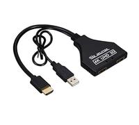 cablecc Cable adaptador de extensión de interruptor divisor hembra 1.3 a doble hembra compatible con HDMI con alimentación para laptop HDTV 1080P
