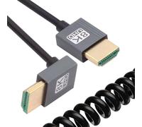 cablecc Cable alargador en ángulo de 8 K 60 Hz HDMI 2.1 macho a HDMI macho para HDTV, ordenador, monitor de portátil, 100 cm