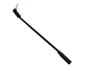 cablecc Cable auxiliar de audio estéreo de 3,5 mm, 3 polos, ultra delgado, plano, macho a hembra, 90 grados, ángulo recto, 15 cm