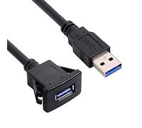 cablecc Cable auxiliar de extensión USB 3.0 impermeable de 1 m para panel de salpicadero (USB 3.0 individual)