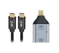 Cablecc Cable de 100 W, 10 Gbps, conector USB-C tipo C hembra a Mini Displayport DP Sink HDTV & PD fuente de alimentación 4K 60Hz 1080p para teléfono y portátil