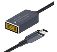 cablecc - Cable de alimentación rectangular de 100 W con conector para Thinkpad X1, entrada a USB-C, tipo C, para computadora portátil, teléfono, PD9V, 5 V, 20 V