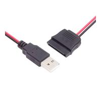 cablecc Cable de alimentación USB 2.0 DC 5 V a SATA de 15 pines para controlador de disco SSD SATA HDD de 2.5 pulgadas, 5 V 2 A máx