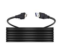 cablecc Cable de datos USB 3.1 tipo C a USB 3.0 estándar de 5 m, Adaptador USB a Tipo C, Conector de Doble Bloqueo para Cámara con Tornillo de Montaje en Panel