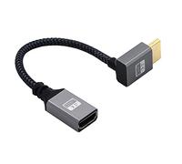 cablecc Cable de extensión HDMI 1.4 tipo A macho a hembra soporta HDTV 4K 60Hz 3D en ángulo de 90 grados hacia abajo