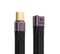 cablecc Cable de extensión USB 4 delgado plano macho a hembra 40 Gbps 13 cm con carga de 100 W y 8 K a 60 Hz compatible con Thunderbolt3/4