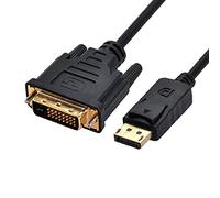 Cablecc Cable DisplayPort DP macho a DVI macho de enlace único 1080p 60Hz de 6 pies 1,8 m para monitor DVI