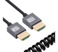 cablecc Cable en espiral extensible 8K 60Hz HDMI 2.1 macho a HDMI macho para HDTV, ordenador, monitor de portátil, 100 cm