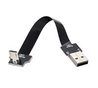 Cablecc Cable FPC plano delgado de datos USB 2.0 tipo A macho a micro USB de 5 pines macho para FPV, disco y teléfono, 20 cm
