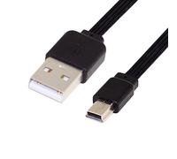 cablecc Cable FPC plano delgado de datos USB 2.0 Tipo-A Macho a Mini USB Macho Macho de 5 pines de 13cm para FPV y Disco y Teléfono