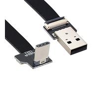cablecc Cable FPC plano delgado de datos USB 2.0 tipo A macho a USB-C tipo C macho para FPV, disco y teléfono, 20 cm