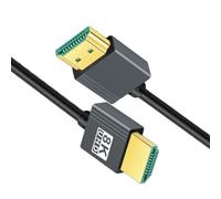 cablecc Cable HDMI 2.1, HDMI macho a macho 8K a 60Hz 4K a 120Hz 48Gbps Ultra Alta Velocidad Flexibilidad Cable chapado en oro 0.5M para TV, monitor, computadora