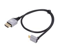 cablecc Cable HDMI 2.1 HDTV ultradelgado 8K 4K Cable súper flexible y delgado tipo A a tipo D en ángulo hacia abajo para cámara HDTV de 50 cm